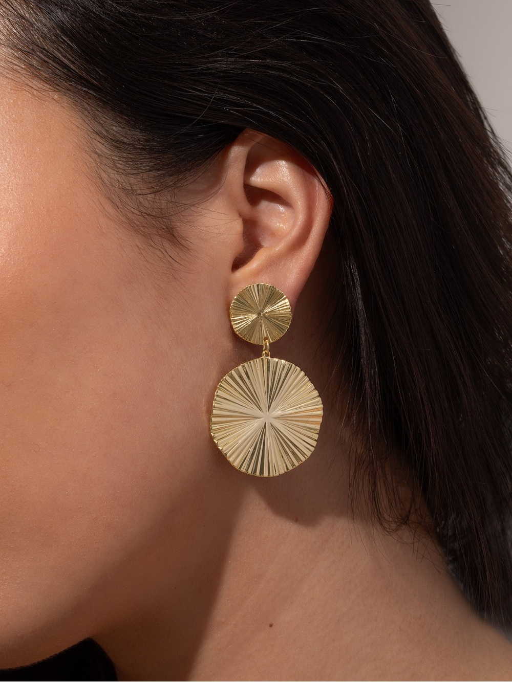 Uncommon James Red Carpet Statement Earrings 14K Gold Plated Bold Glam Dangle